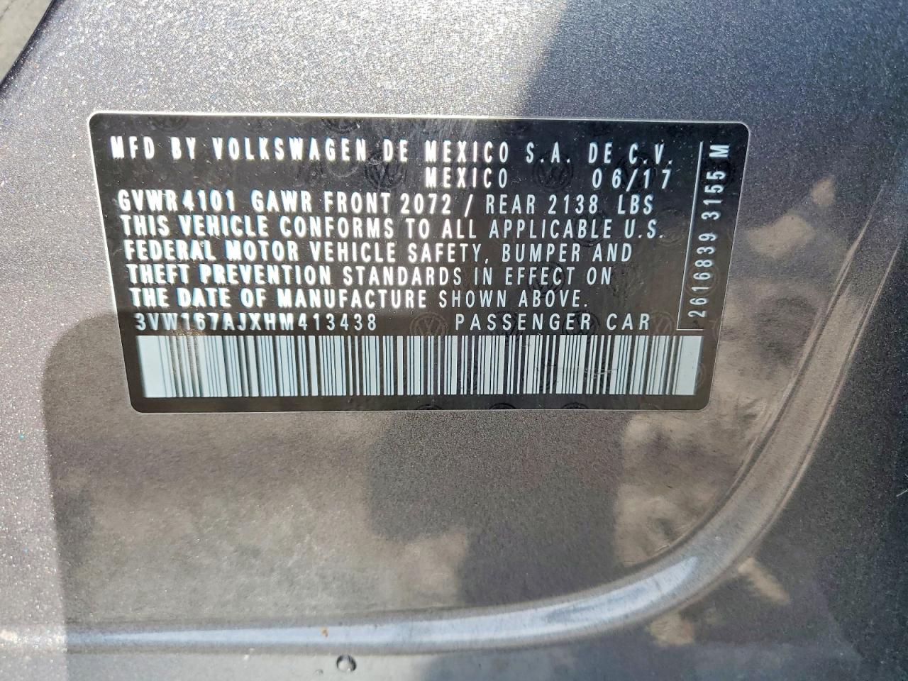 2017 VOLKSWAGEN JETTA S photo 23
