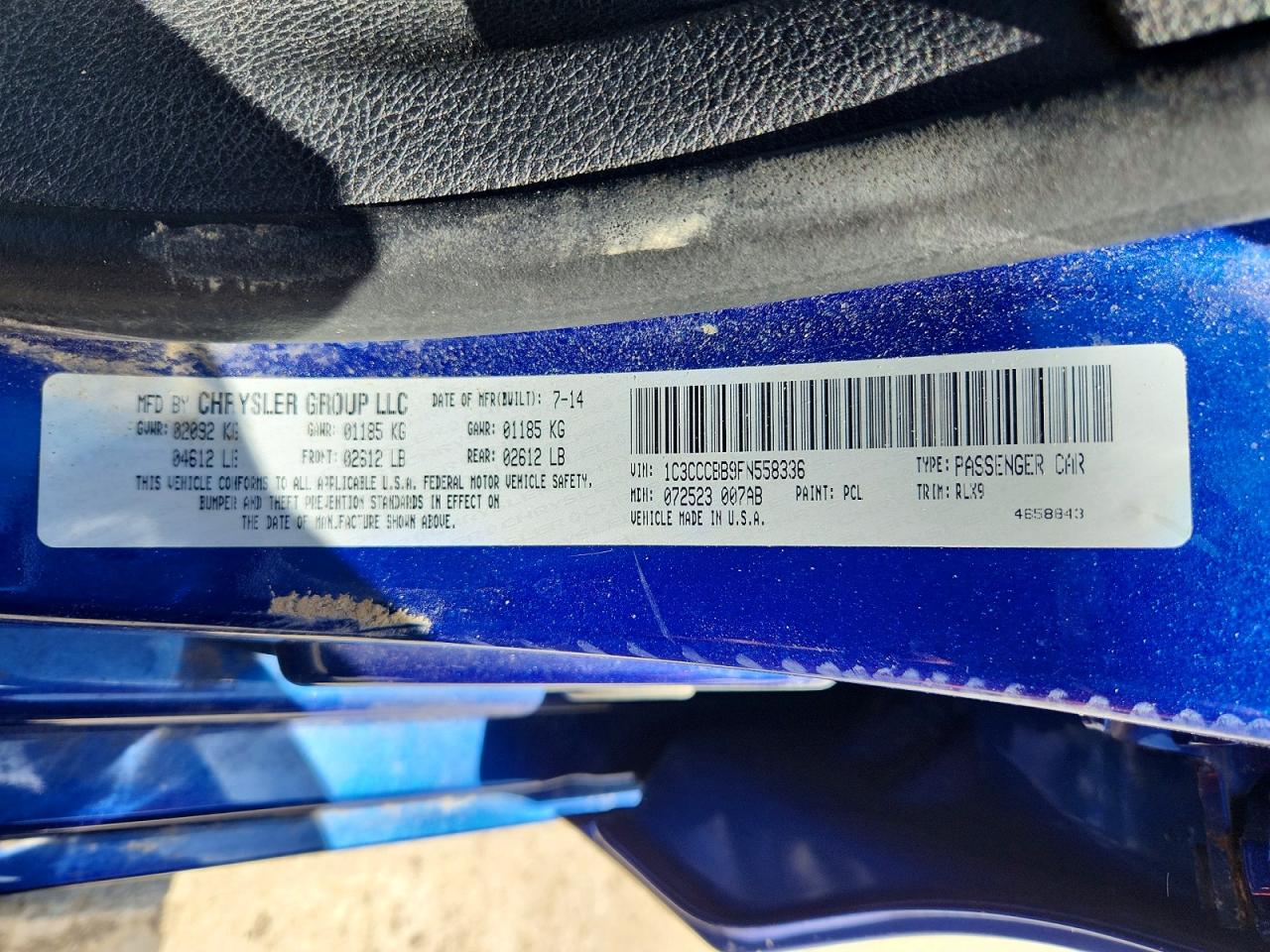 2015 CHRYSLER 200 S photo 12