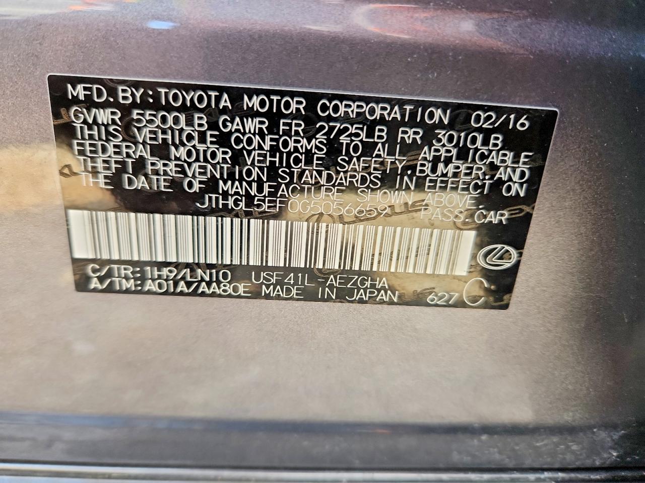 2016 LEXUS LS 460L photo 13