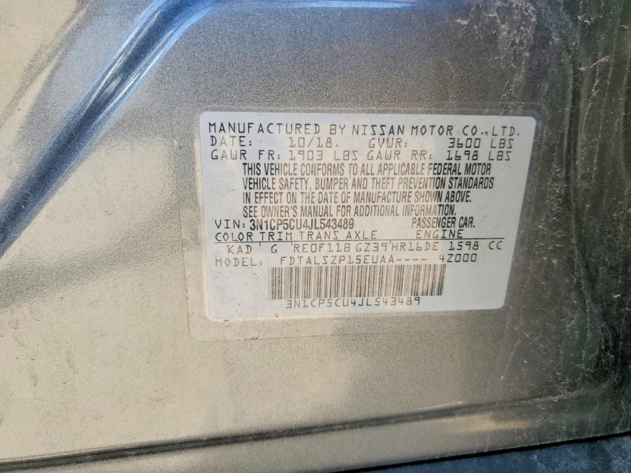 2018 NISSAN KICKS SV photo 37