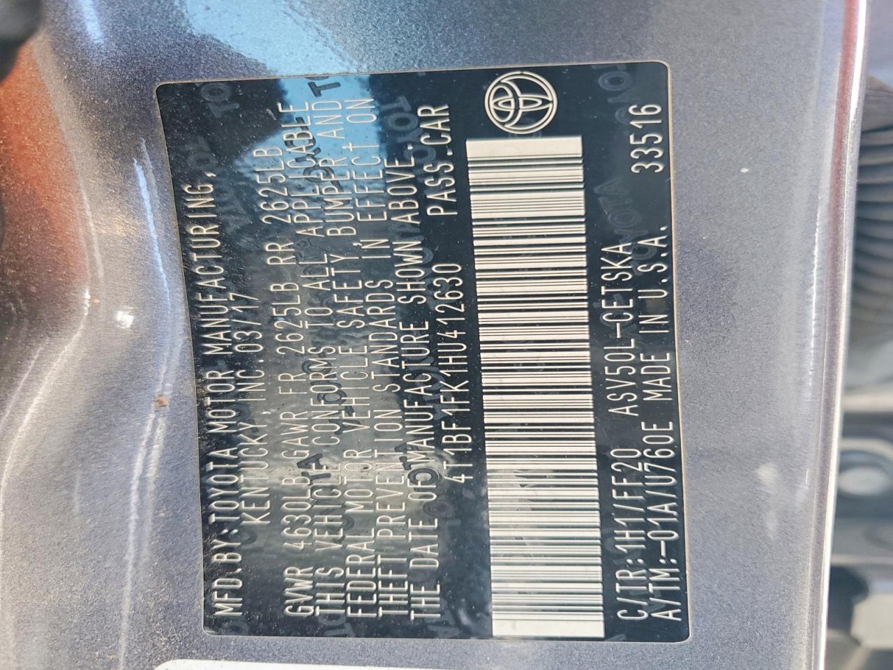 2017 TOYOTA CAMRY SE photo 34
