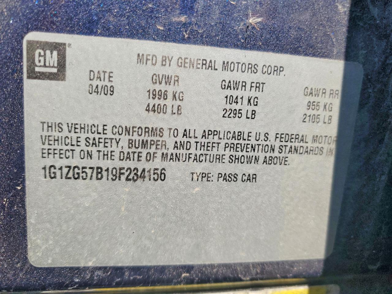 2009 CHEVROLET MALIBU LS photo 23