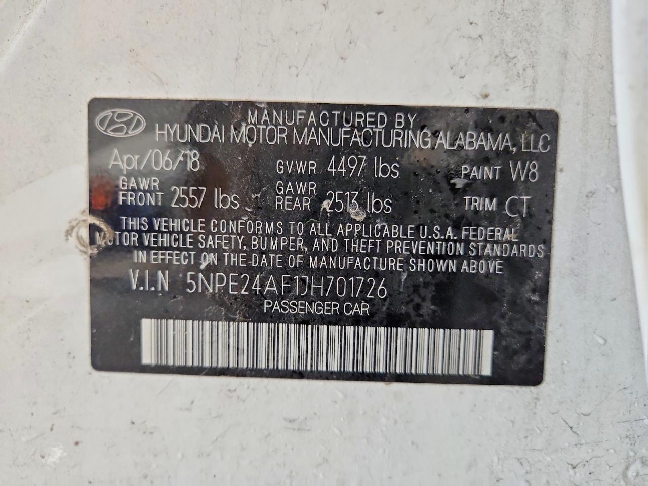 2018 HYUNDAI SONATA SE photo 12