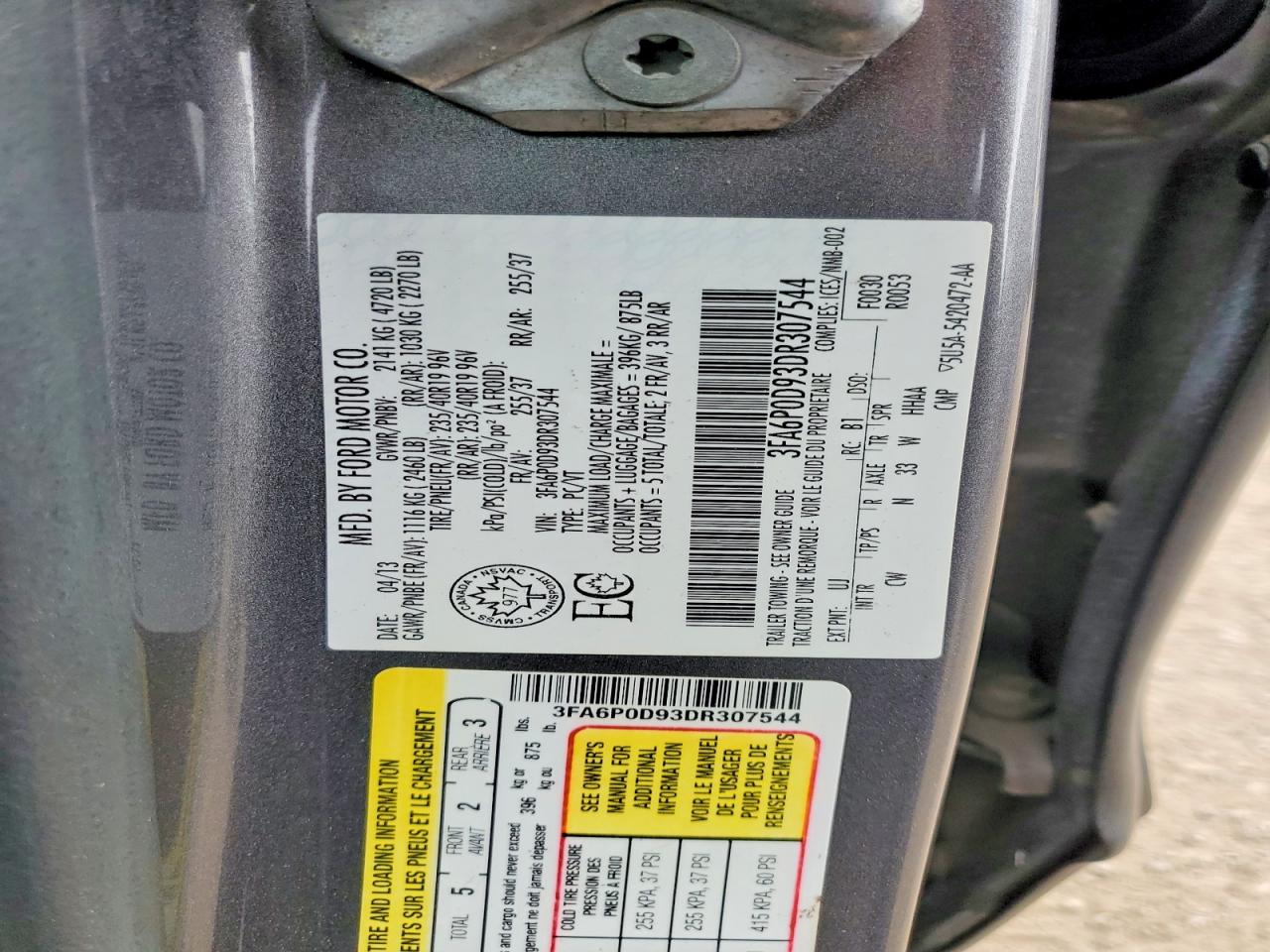 2013 FORD FUSION TITANIUM photo 23