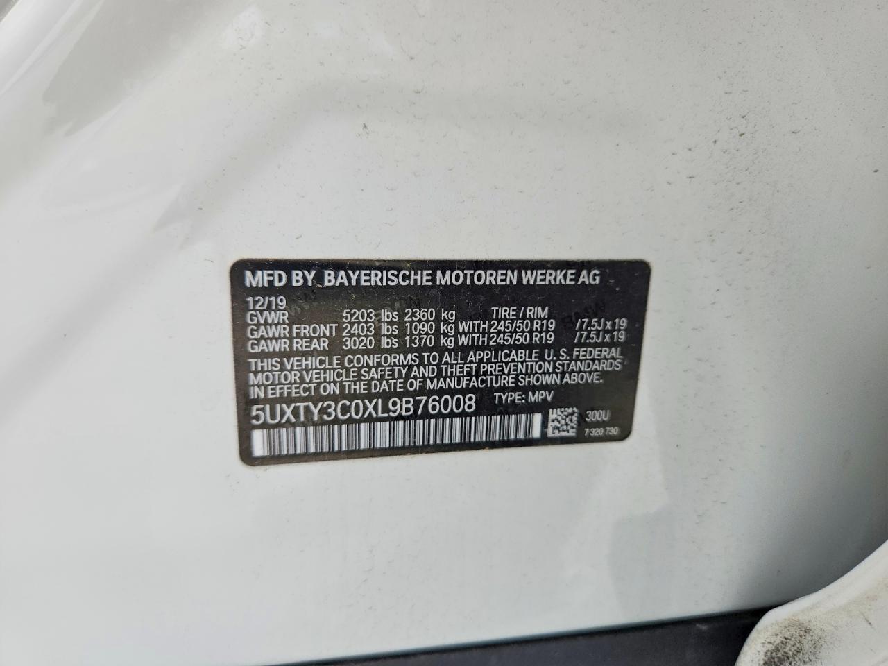 2020 BMW X3 SDRIVE30I photo 12