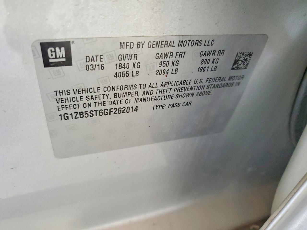 2016 CHEVROLET MALIBU LS photo 23
