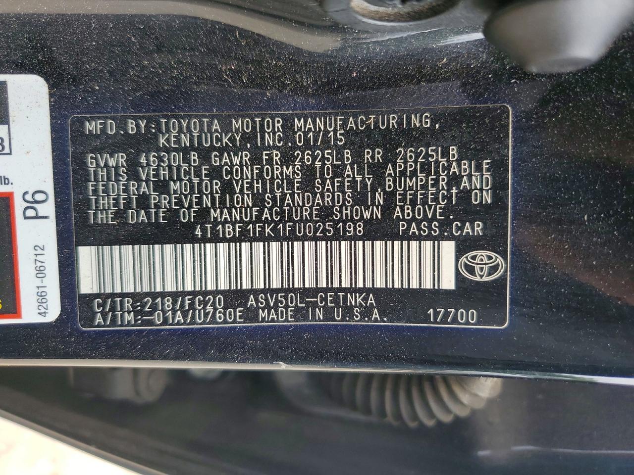 2015 TOYOTA CAMRY LE photo 37