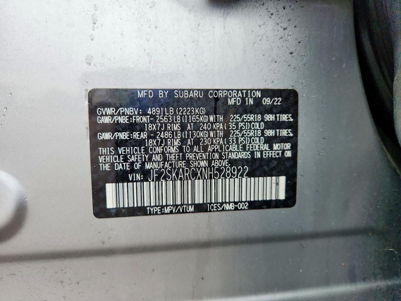 2022 SUBARU FORESTER TOURING photo 25