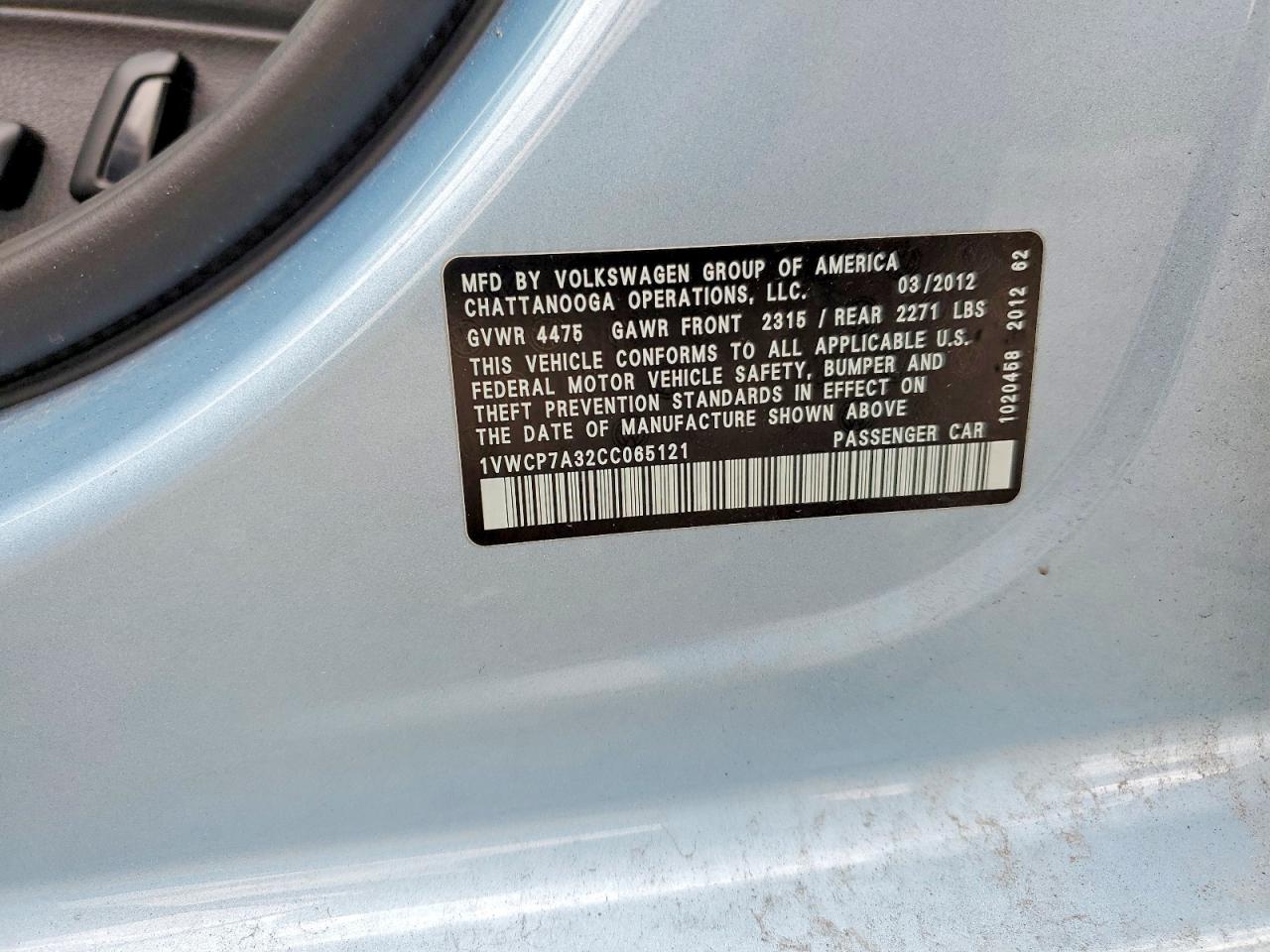 2012 VOLKSWAGEN PASSAT SEL photo 23