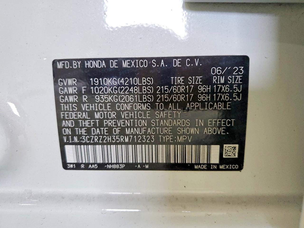 2024 HONDA HR-V LX photo 25