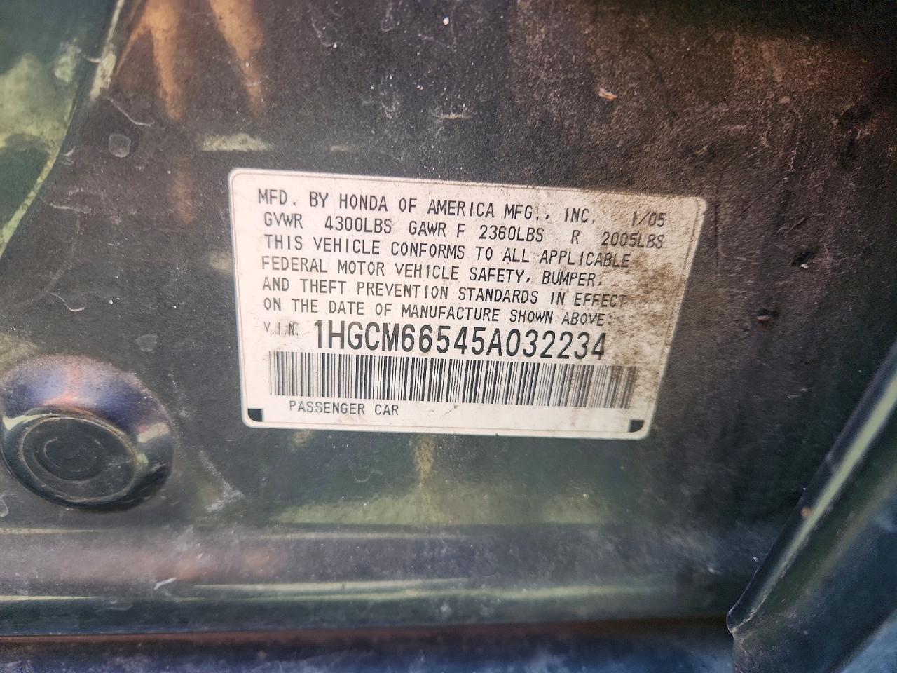 2005 HONDA ACCORD EX photo 23
