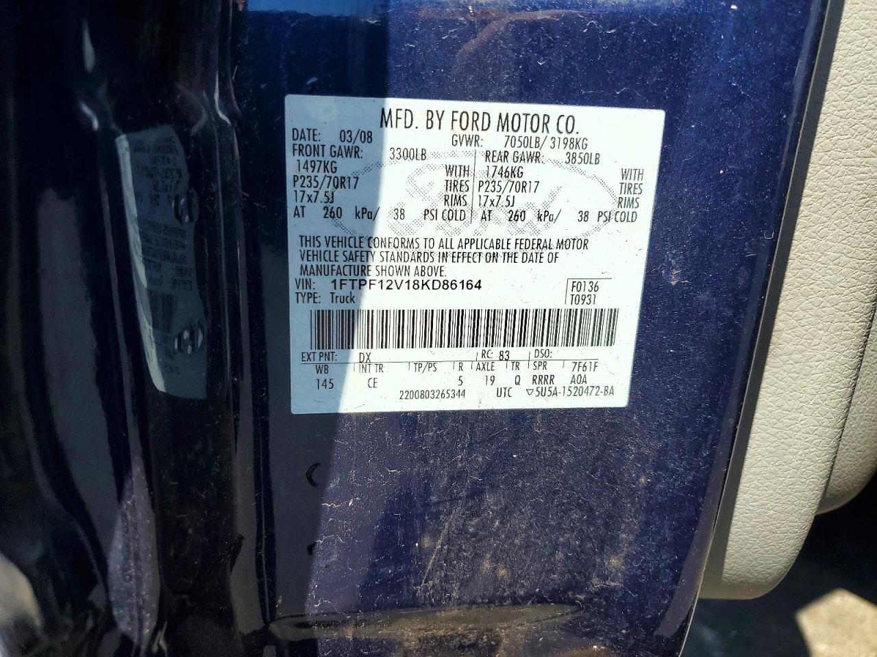 2008 FORD F150 photo 34