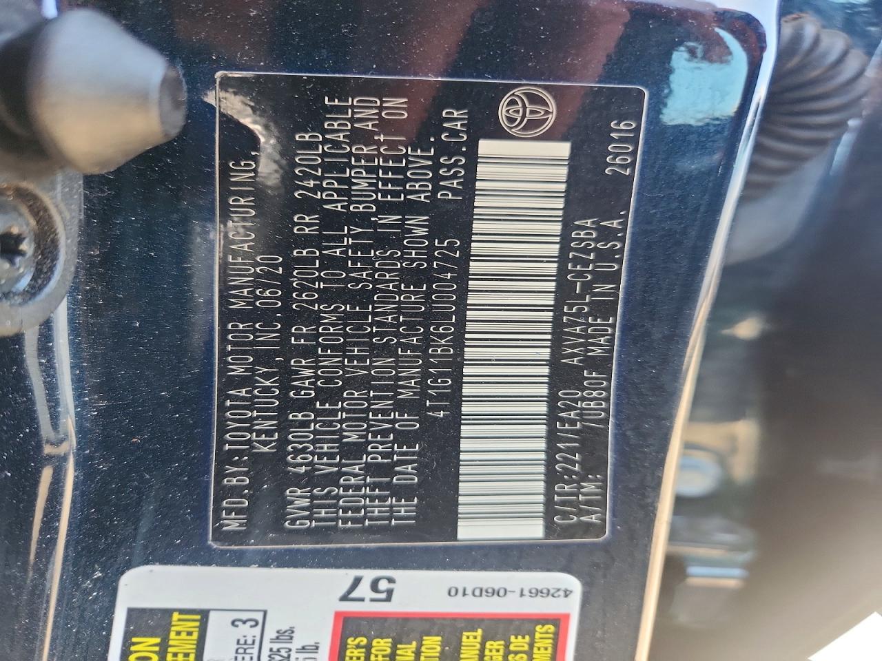 2020 TOYOTA CAMRY SE photo 34