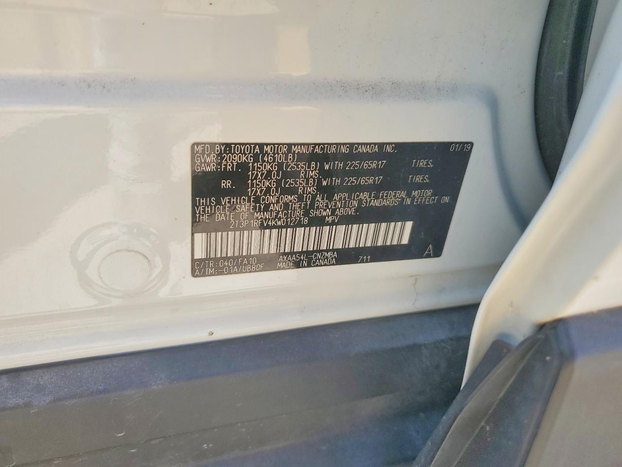 2019 TOYOTA RAV4 XLE photo 37
