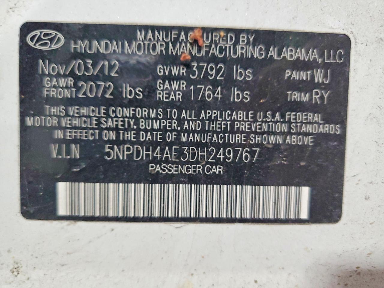 2013 HYUNDAI ELANTRA LIMITED photo 34