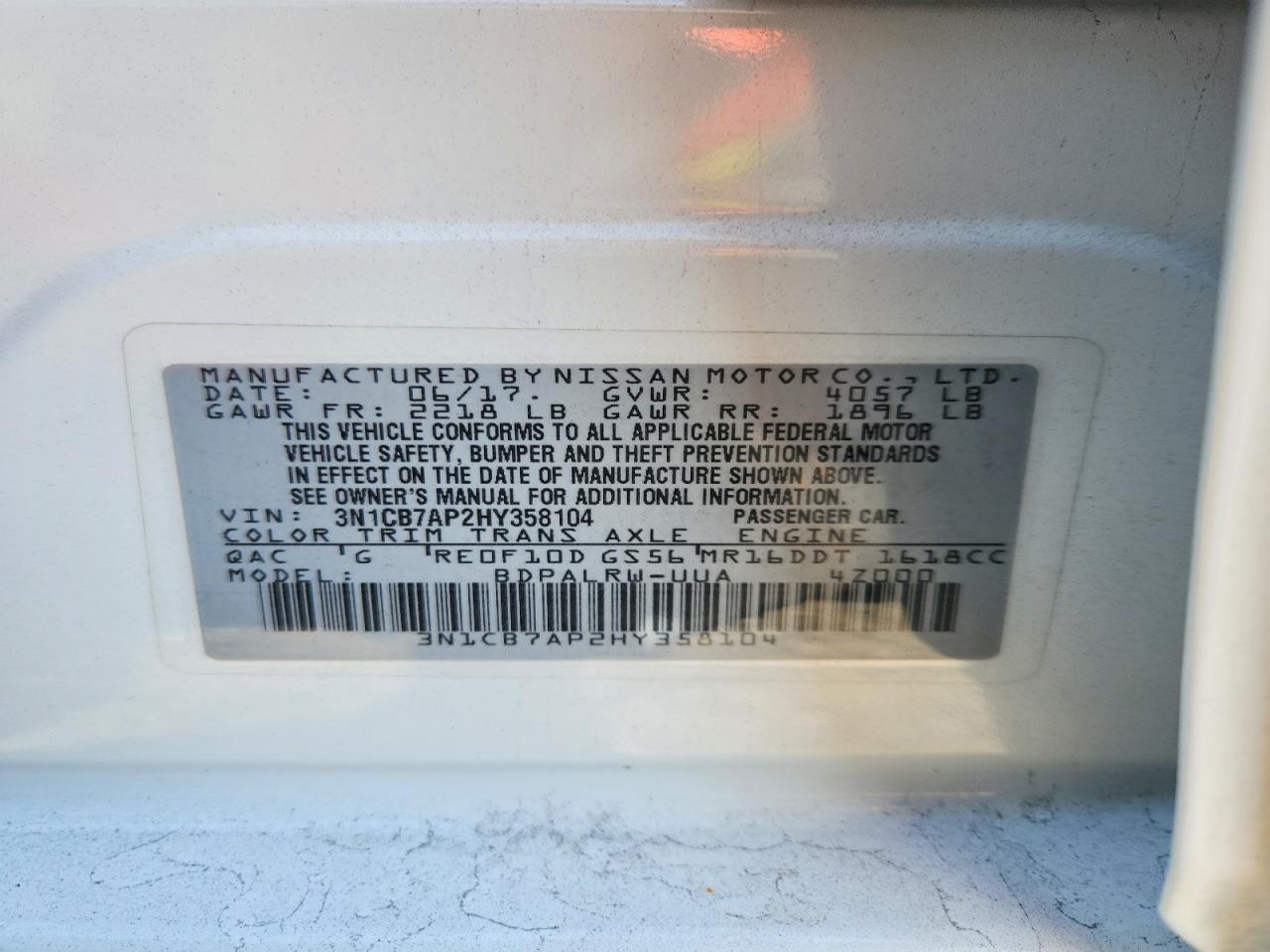 2017 NISSAN SENTRA SR TURBO photo 12
