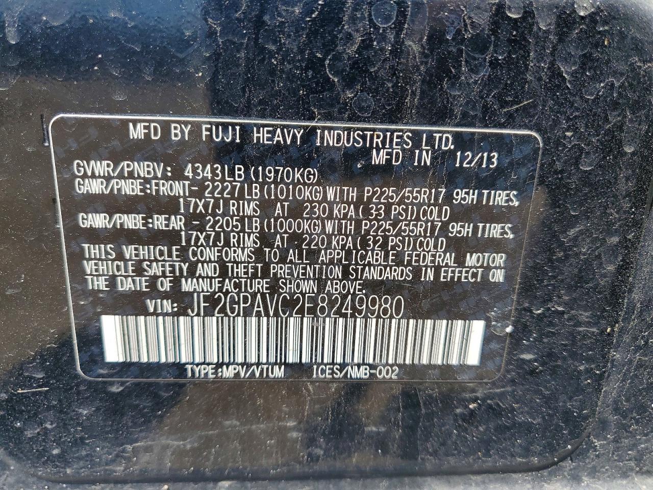 2014 SUBARU XV CROSSTREK 2.0 PREMIUM photo 40