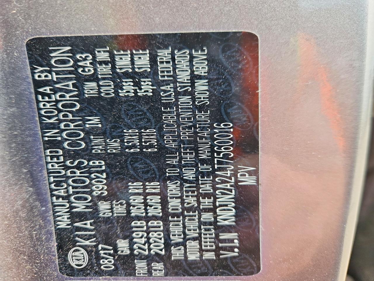 2018 KIA SOUL BASE photo 37