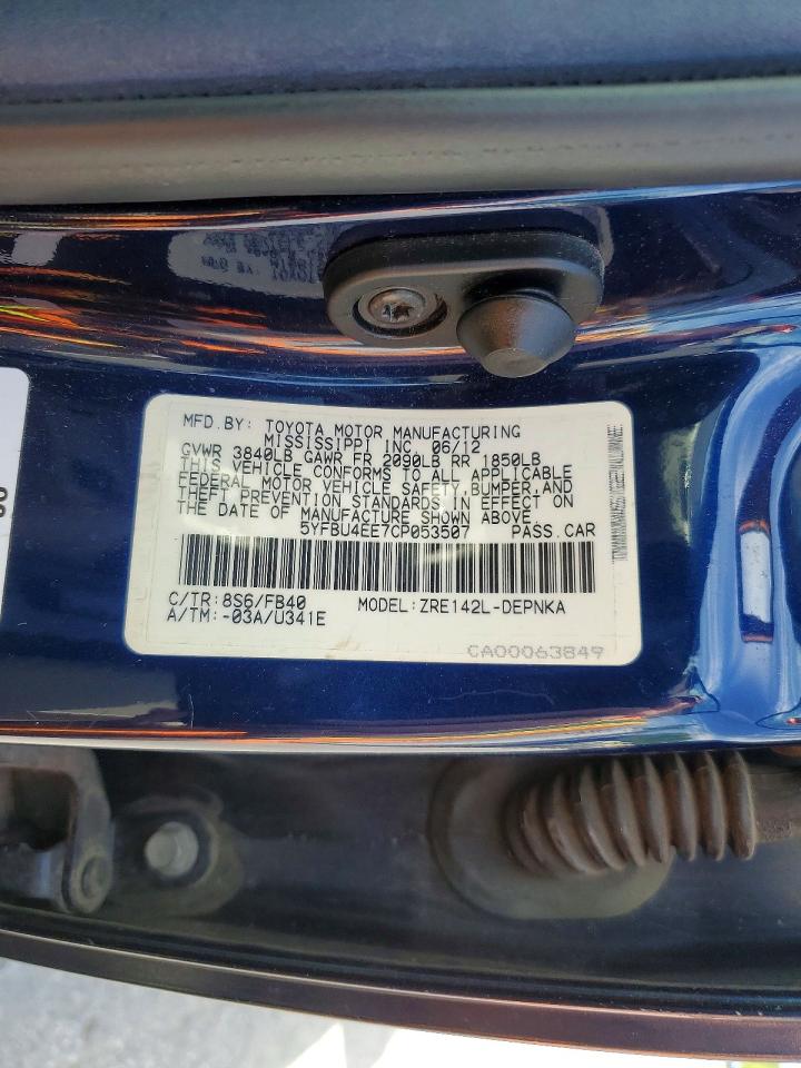 2012 TOYOTA COROLLA LE photo 13
