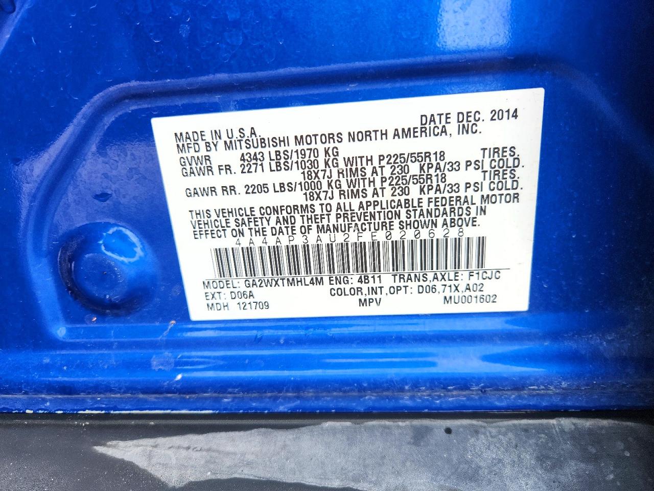 2015 MITSUBISHI OUTLANDER SPORT ES photo 37