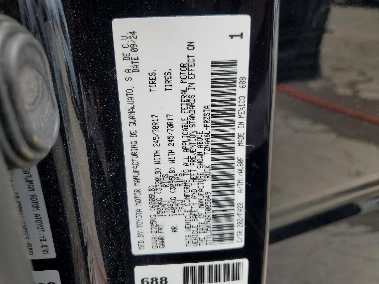 2024 TOYOTA TACOMA SR photo 25