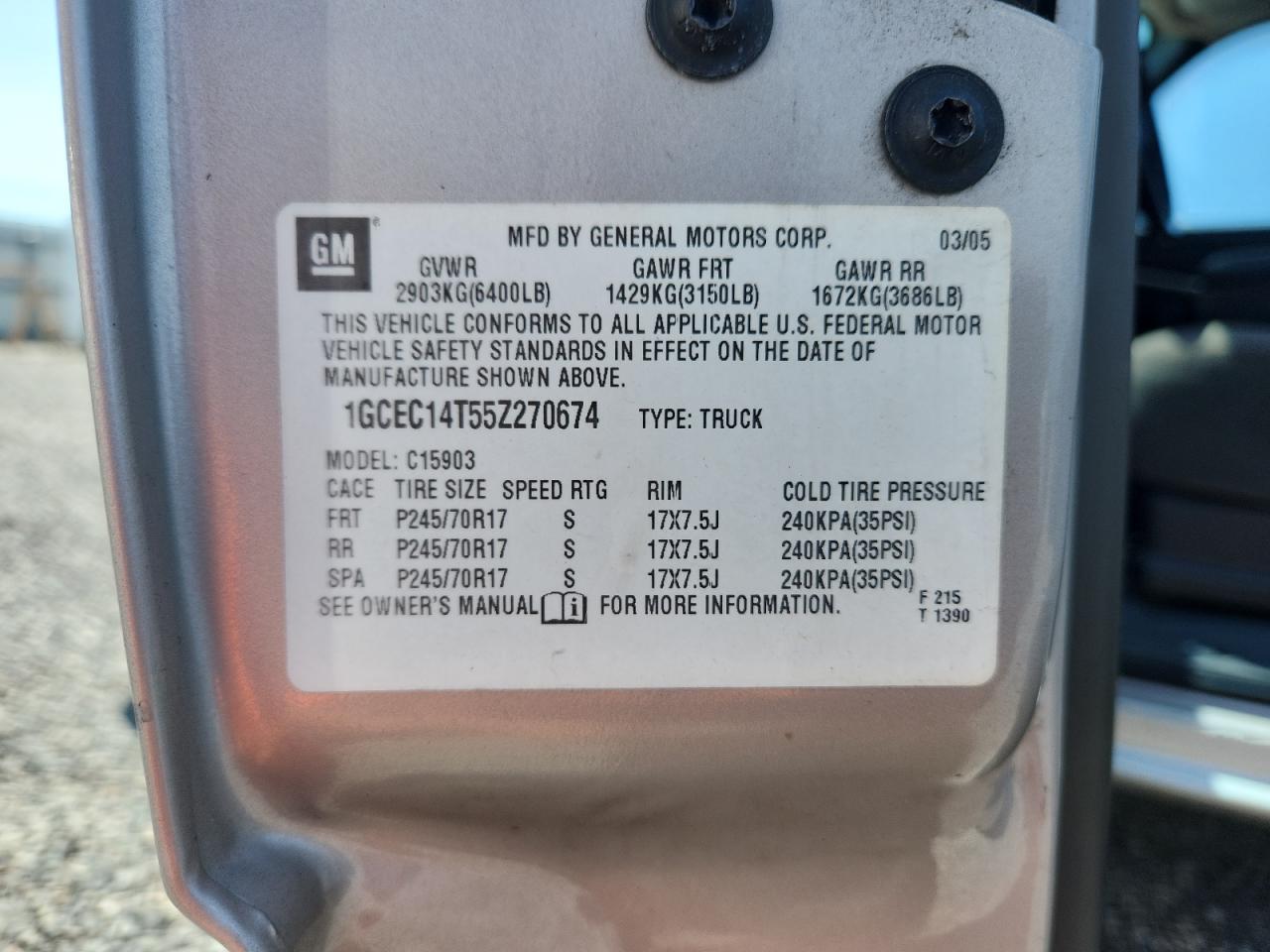 2005 CHEVROLET SILVERADO C1500 photo 25