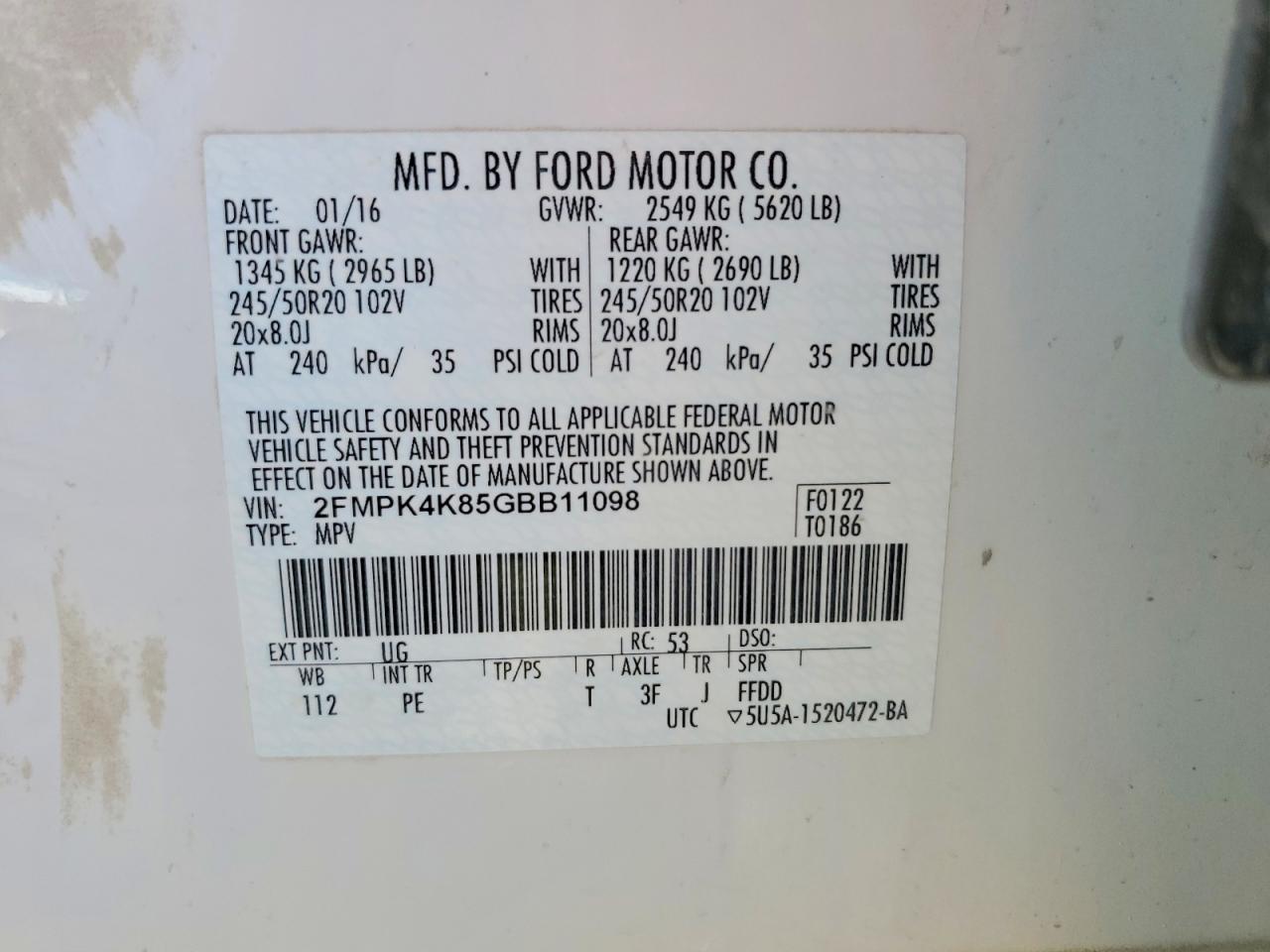 2016 FORD EDGE TITANIUM photo 25
