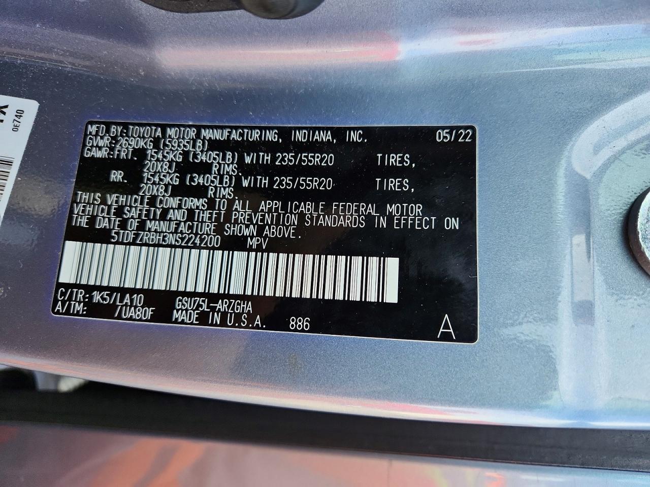 2022 TOYOTA HIGHLANDER PLATINUM photo 13