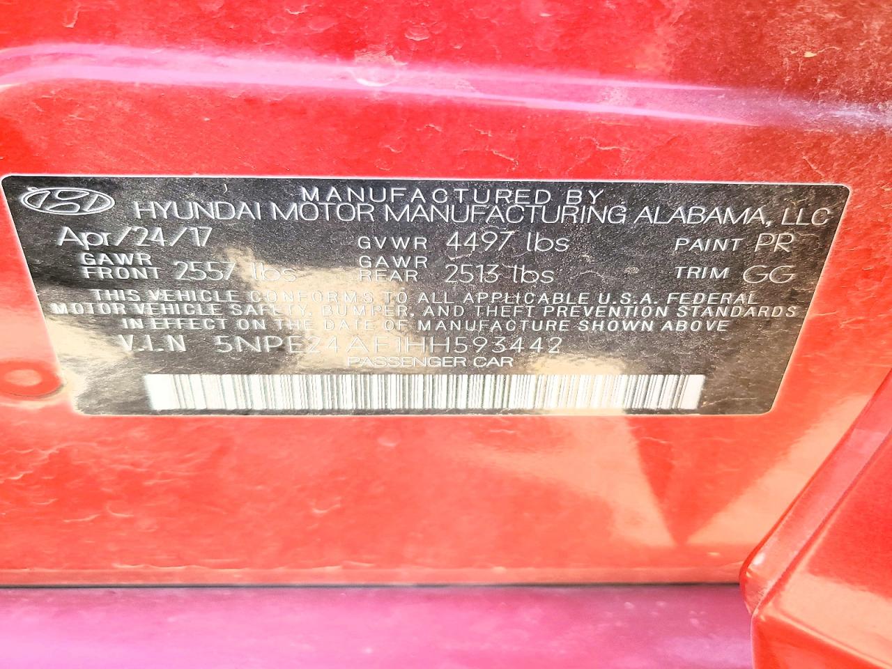 2017 HYUNDAI SONATA SE photo 34