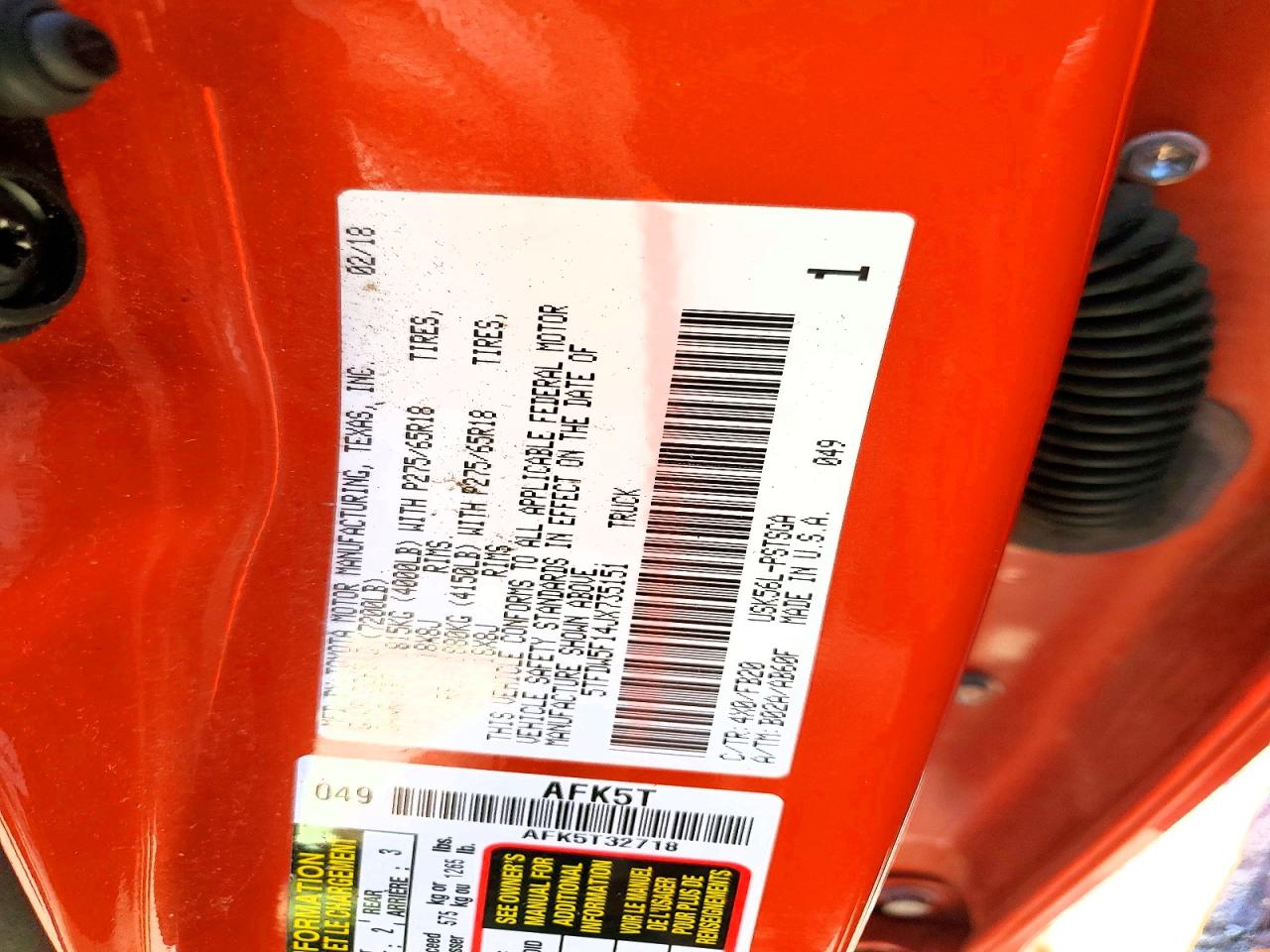 2018 TOYOTA TUNDRA CREWMAX SR5 photo 23