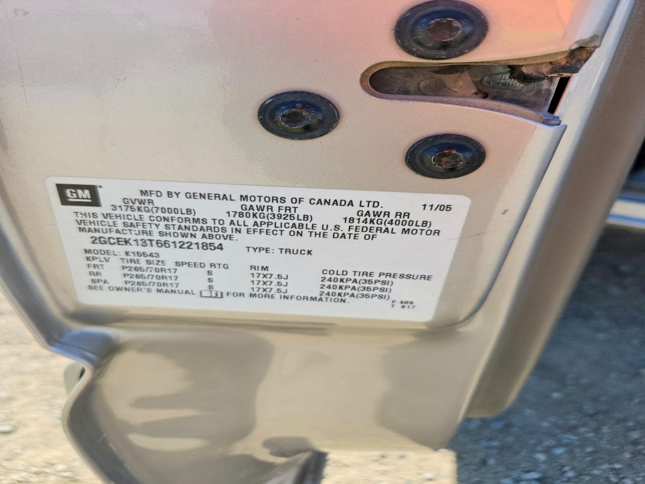 2006 CHEVROLET SILVERADO K1500 photo 12