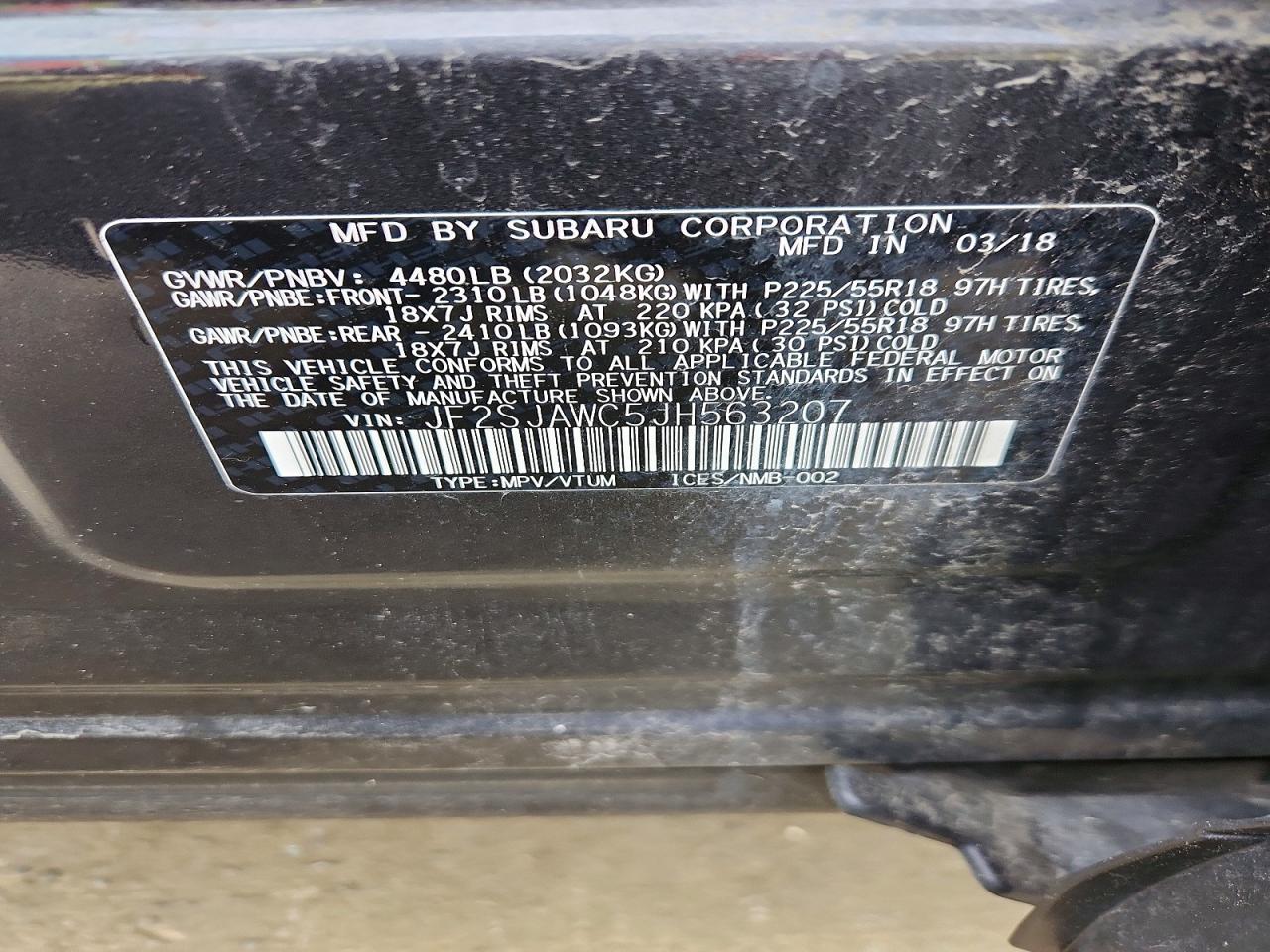 2018 SUBARU FORESTER 2.5I TOURING photo 25