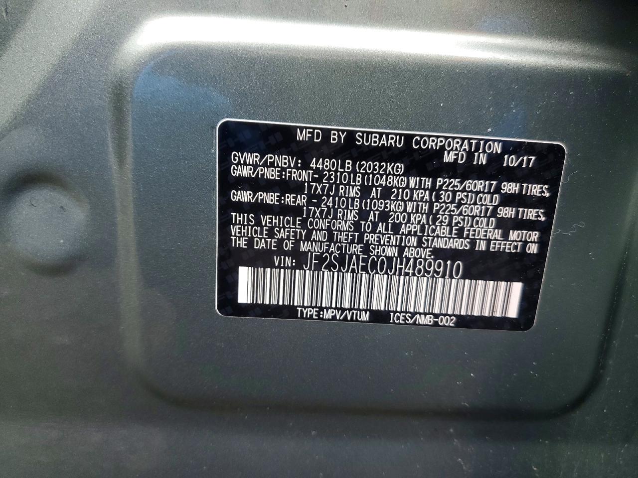 2018 SUBARU FORESTER 2.5I PREMIUM photo 25