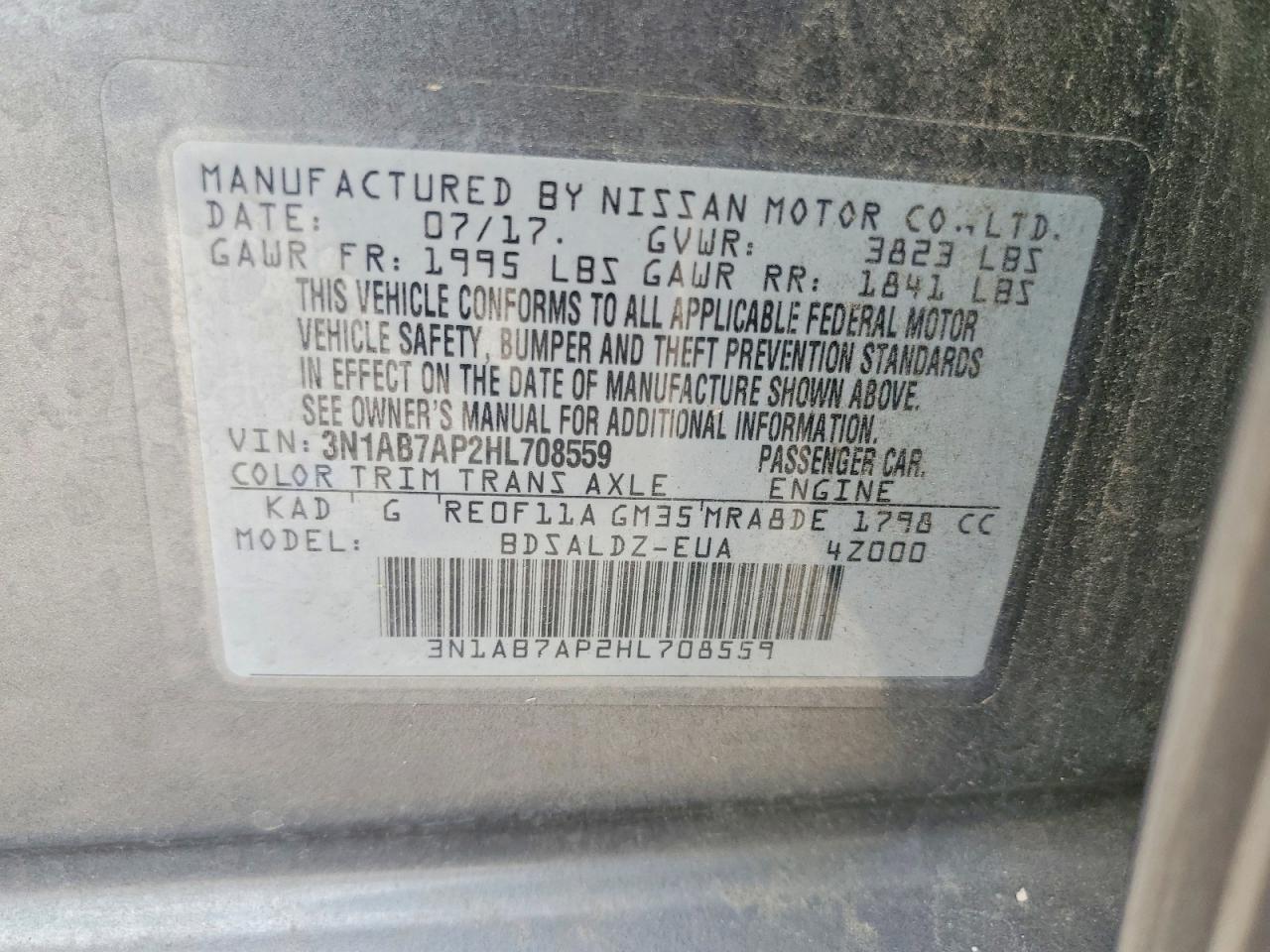 2017 NISSAN SENTRA SV photo 23