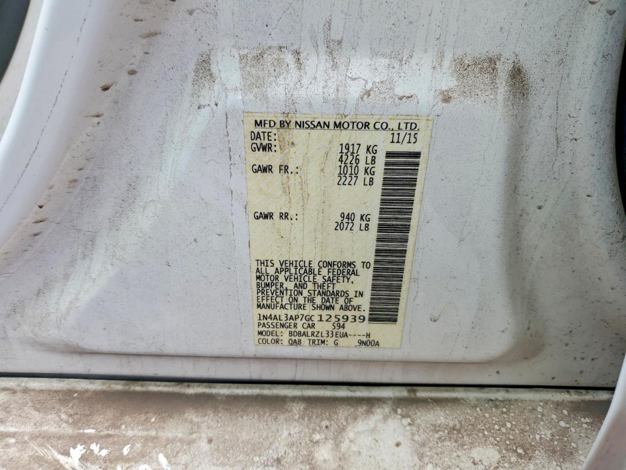 2016 NISSAN ALTIMA 2.5 SL photo 23