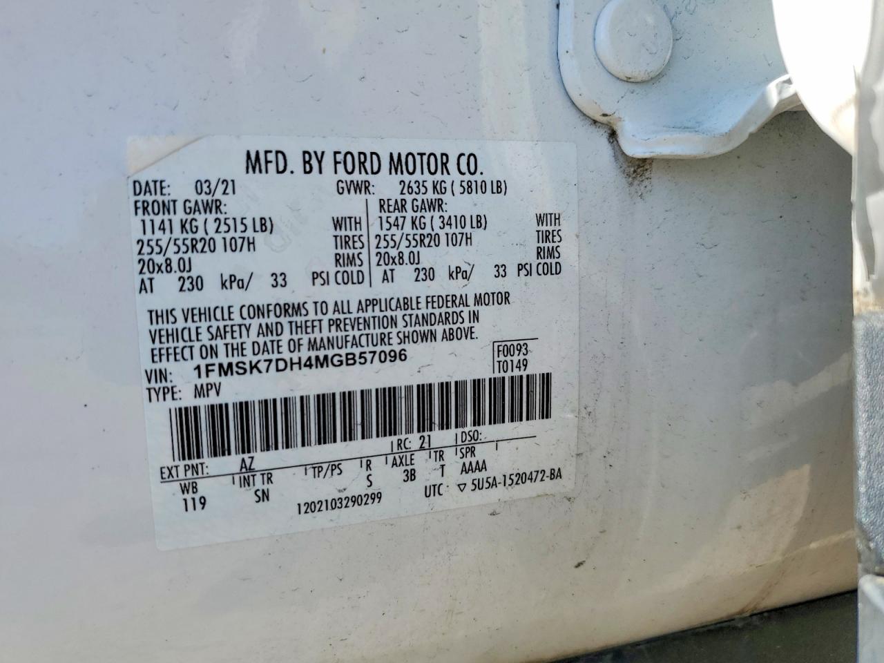2021 FORD EXPLORER XLT photo 27