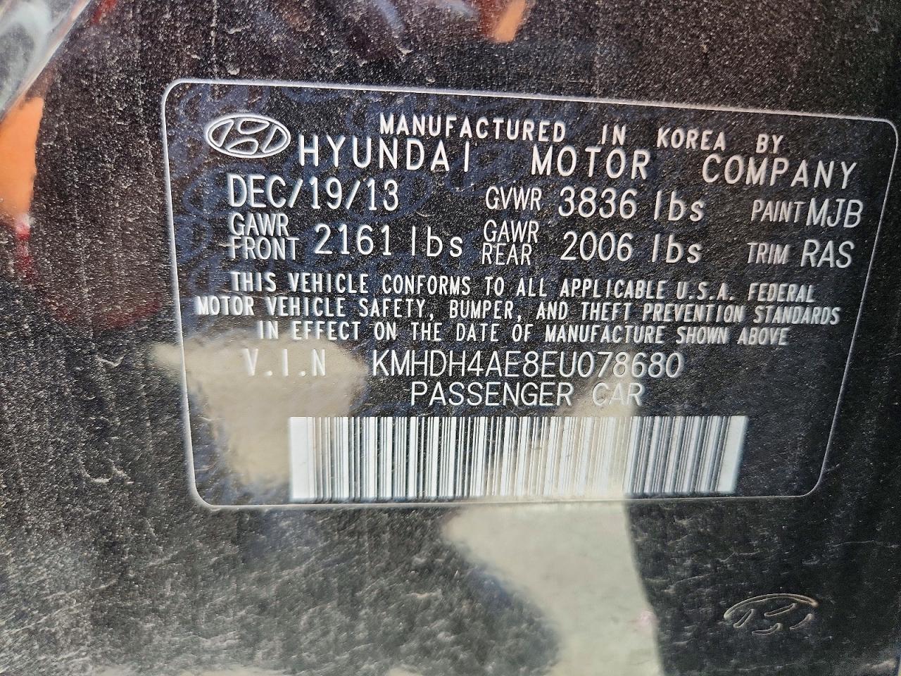 2014 HYUNDAI ELANTRA SE photo 23