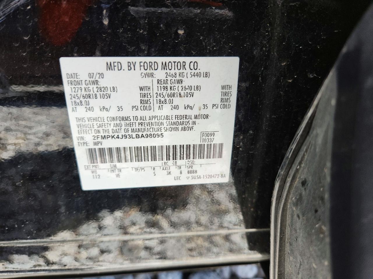 2020 FORD EDGE SEL photo 25