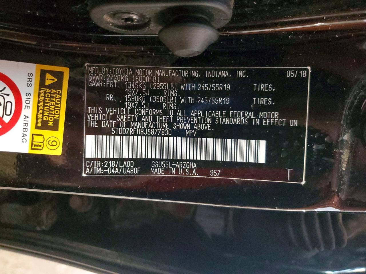 2018 TOYOTA HIGHLANDER LIMITED photo 13