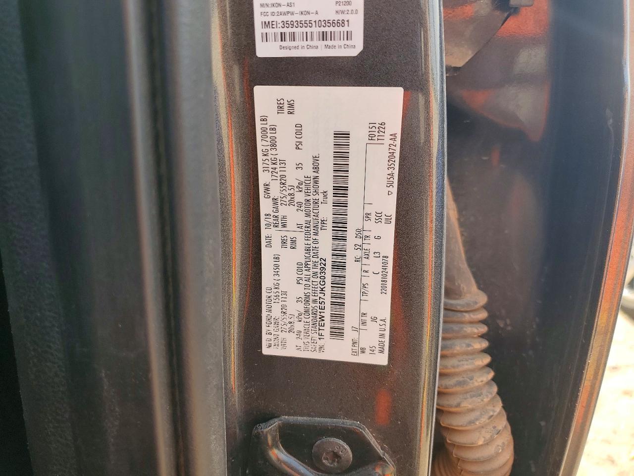 2018 FORD F150 SUPERCREW photo 34