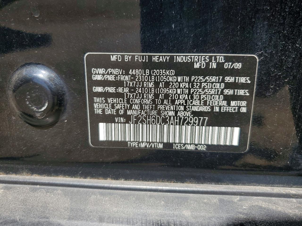 2010 SUBARU FORESTER 2.5X LIMITED photo 12
