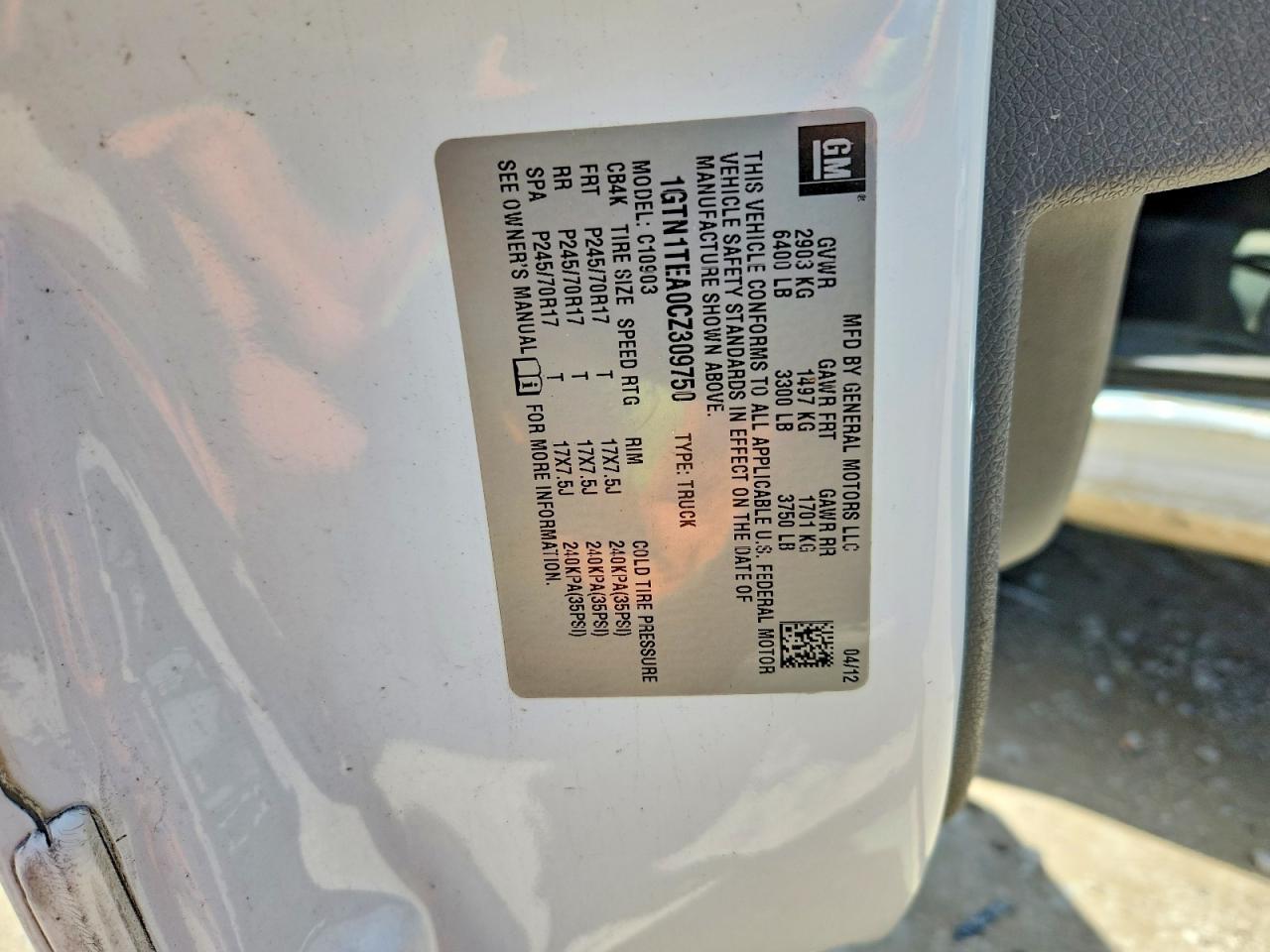 2012 GMC SIERRA C1500 photo 23