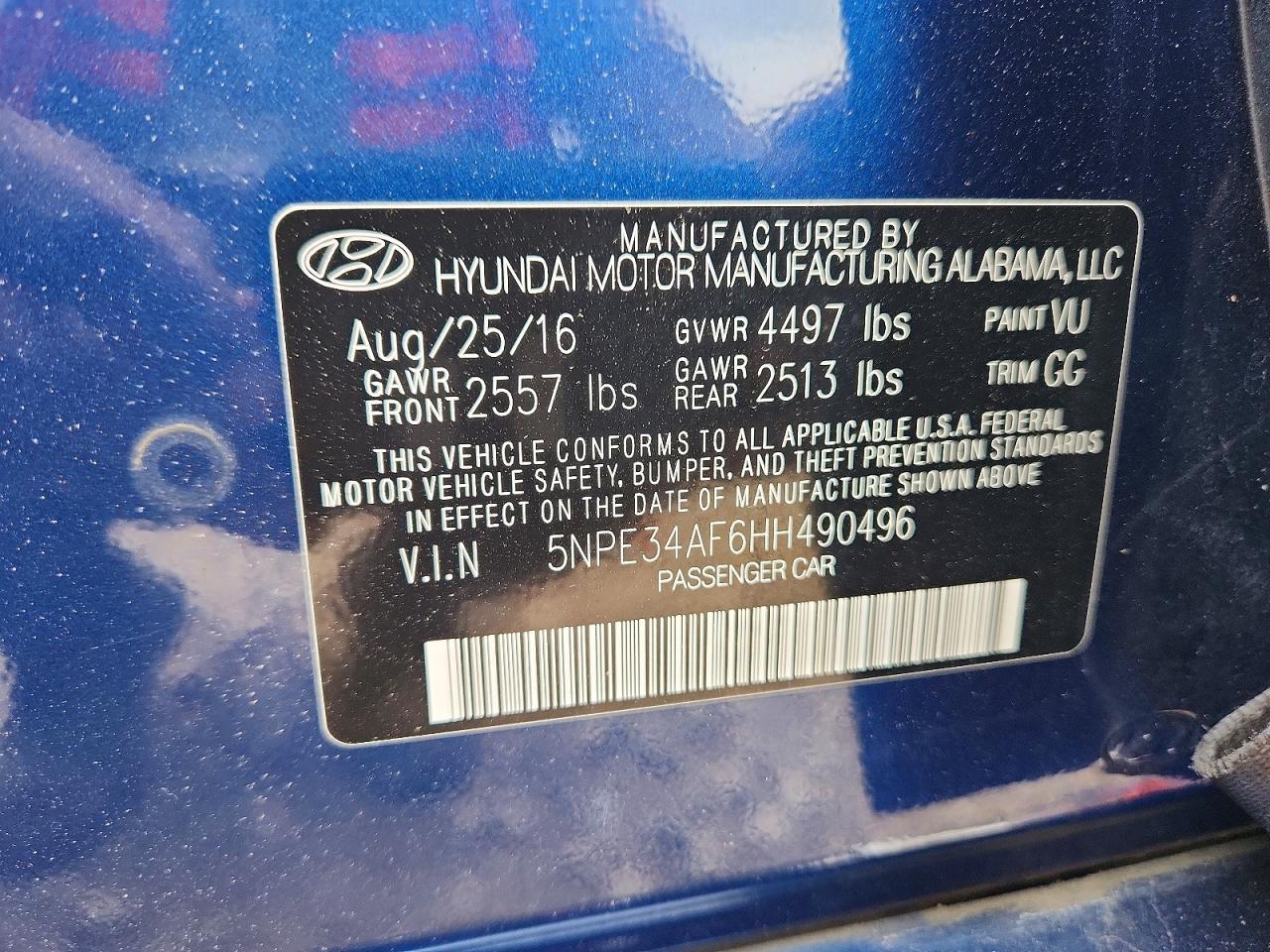 2017 HYUNDAI SONATA SPORT photo 13