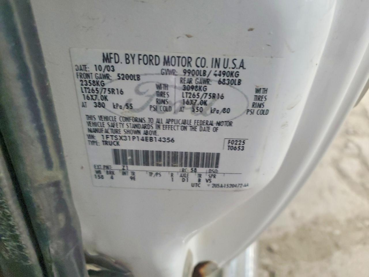 2004 FORD F350 SRW SUPER DUTY photo 34