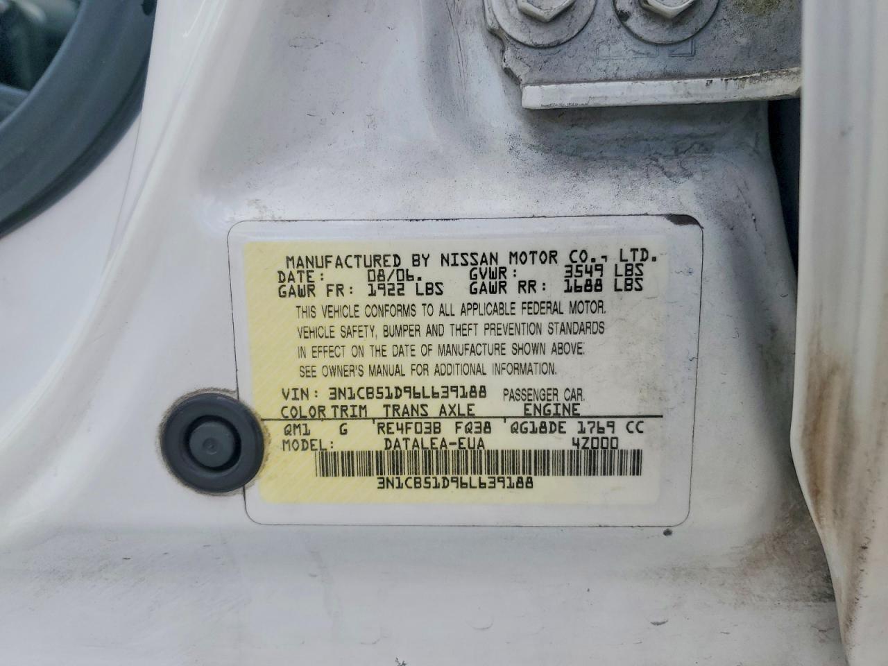 2006 NISSAN SENTRA 1.8 photo 23