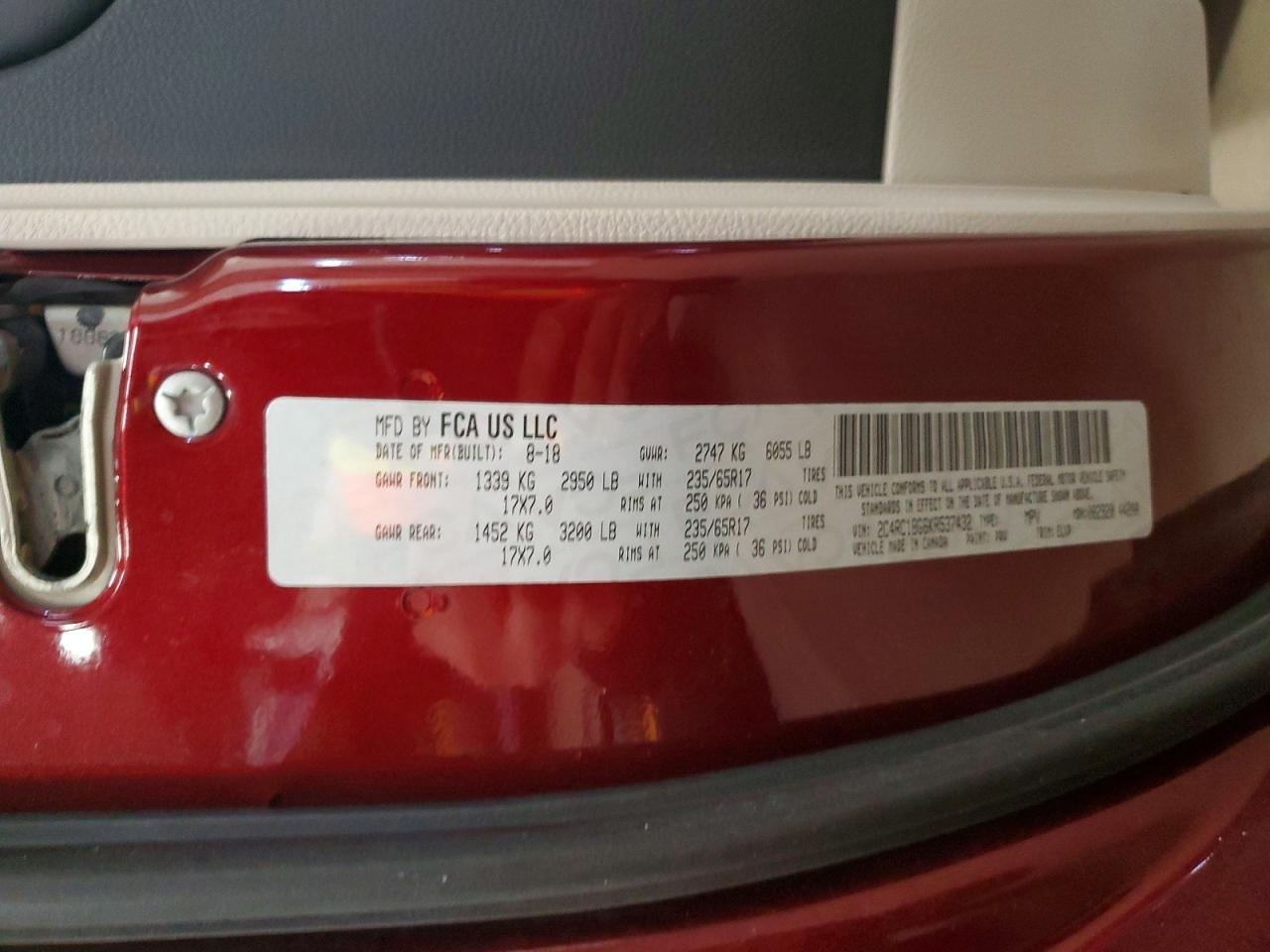 2019 CHRYSLER PACIFICA TOURING L photo 14