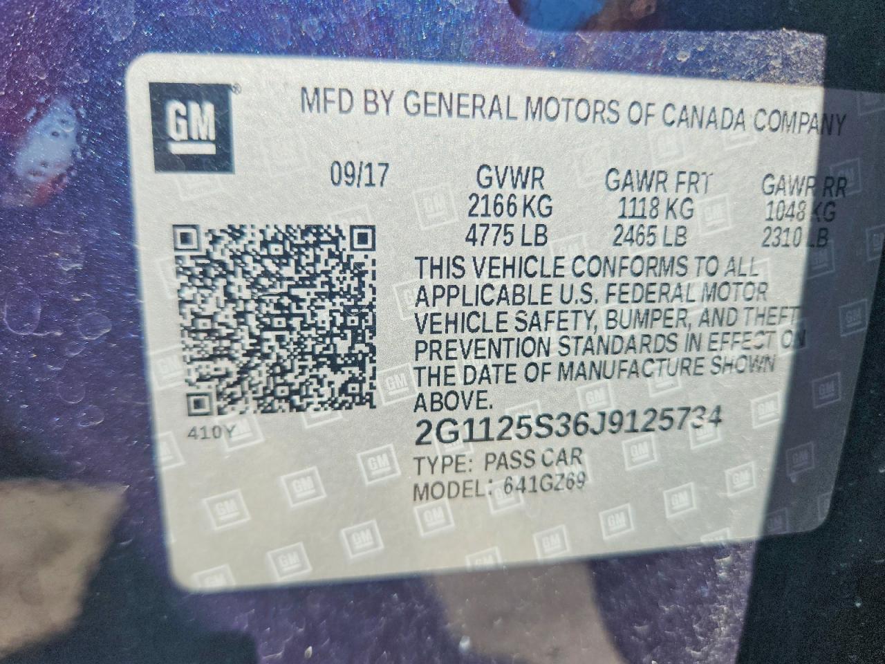 2018 CHEVROLET IMPALA PREMIER photo 37