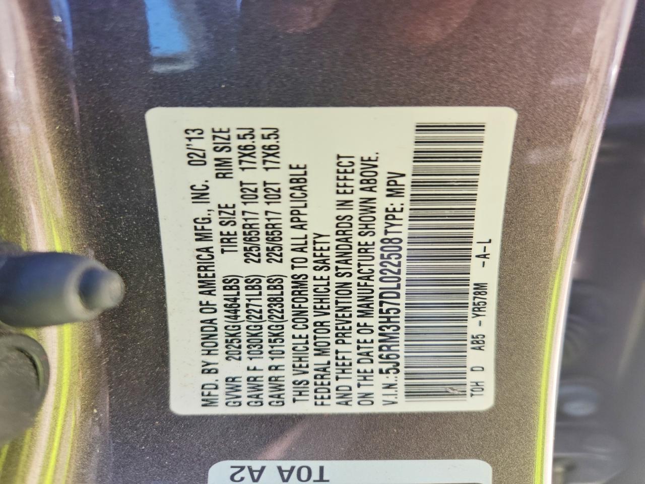 2013 HONDA CR-V EX photo 40