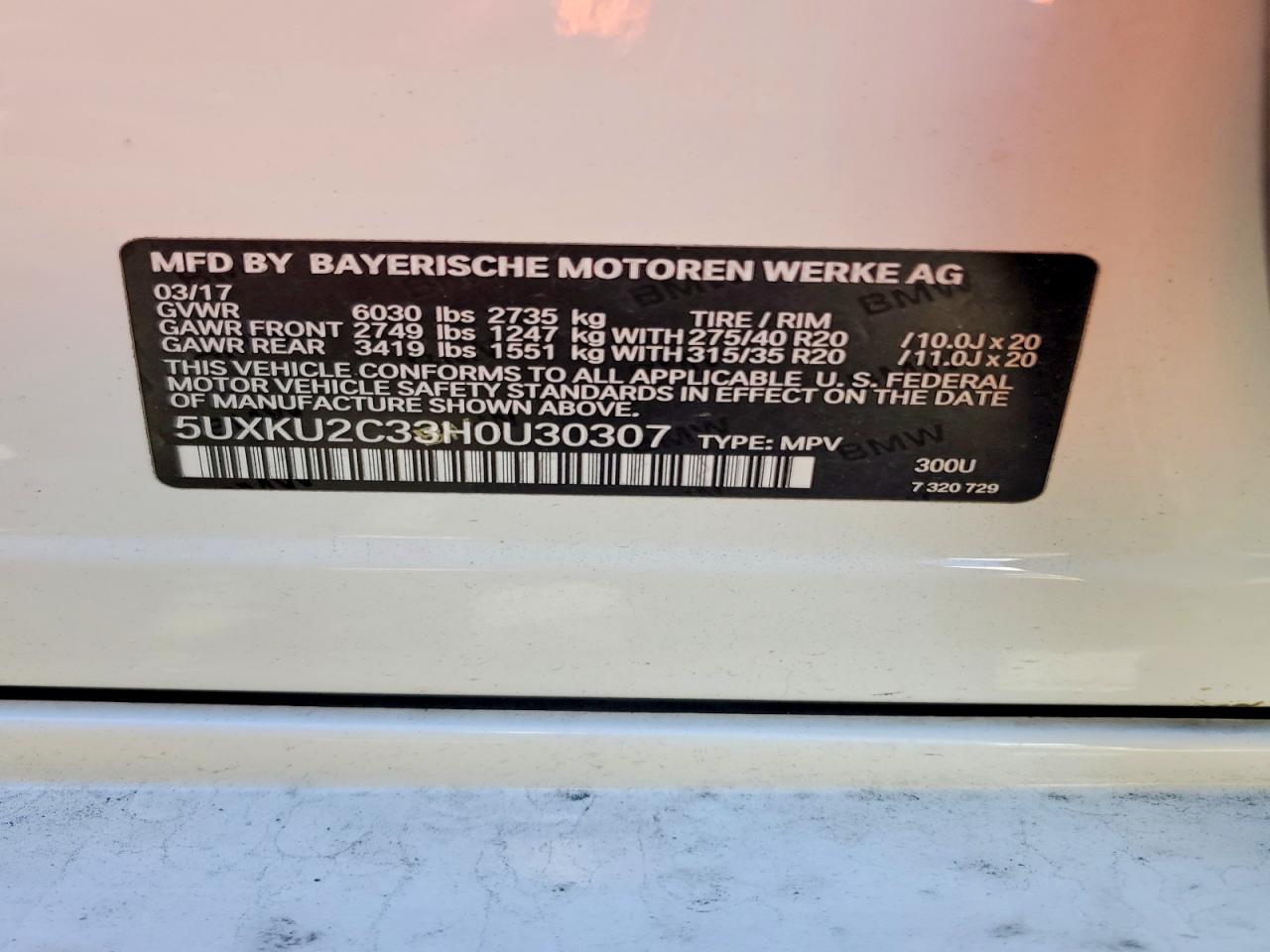 2017 BMW X6 XDRIVE35I photo 14