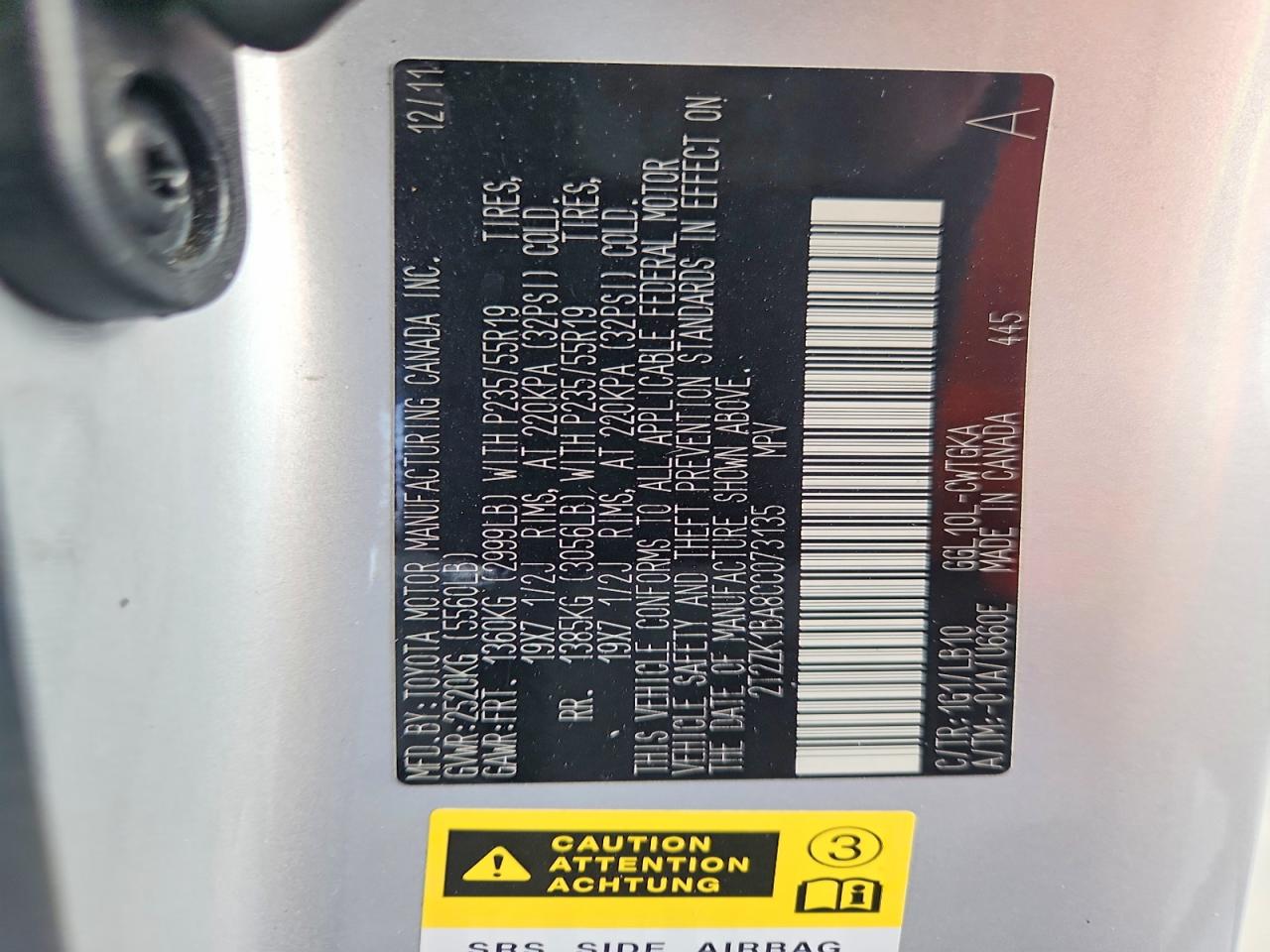 2012 LEXUS RX 350 photo 25